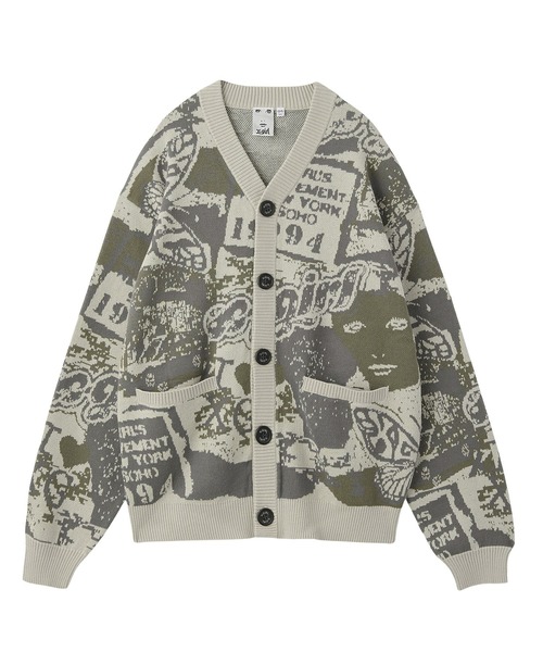 COLLAGE GRAPHIC JACQUARD KNIT CARDIGAN（カーディガン/ボレロ）｜X