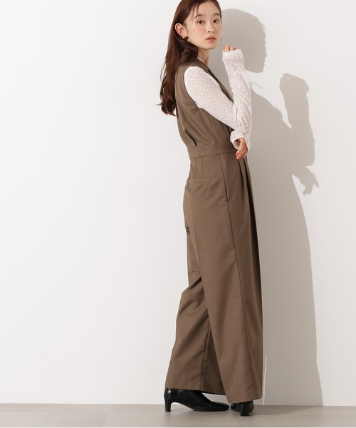 N.（N. Natural Beauty Basic）（エヌエヌナチュラルビューティーベーシック）の「【PS/低身長サイズ】テーラードジャンプスーツ（つなぎ/オールインワン・レディース・ブラウン/チャコールグレー・PS/MEDIUM/SMALL）」の16枚目の写真