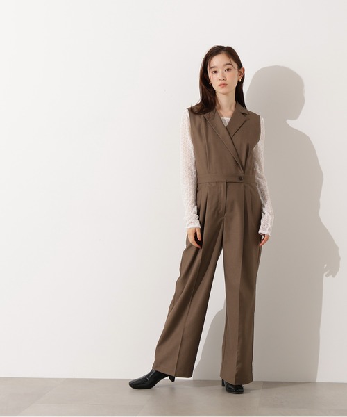 セール】【PS/低身長サイズ】テーラードジャンプスーツ（つなぎ