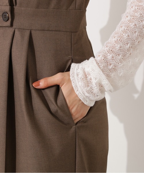 N.（N. Natural Beauty Basic）（エヌエヌナチュラルビューティーベーシック）の「【PS/低身長サイズ】テーラードジャンプスーツ（つなぎ/オールインワン・レディース・ブラウン/チャコールグレー・PS/MEDIUM/SMALL）」の5枚目の写真