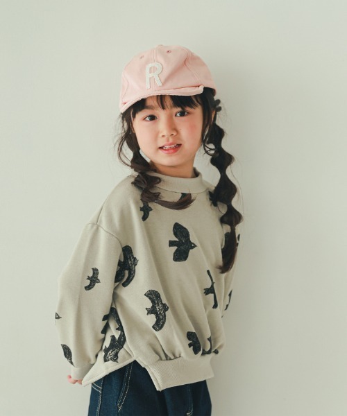 nicohrat(ニコフラート)の「nicohrat/ニコフラート バード チュニックトレーナー(スウェット・キッズ・パープル/グレー・100cm/110cm/120cm/130cm/140cm/90cm)」の1枚目の写真