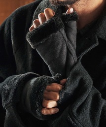 ANGENEHM(AQl[)mko13025-Faux Mouton Fingerless Gloves tBK[XO[u(AG05-023acf)()