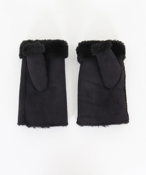 mko13025-Faux Mouton Fingerless Gloves フィンガーレスグローブ(AG05