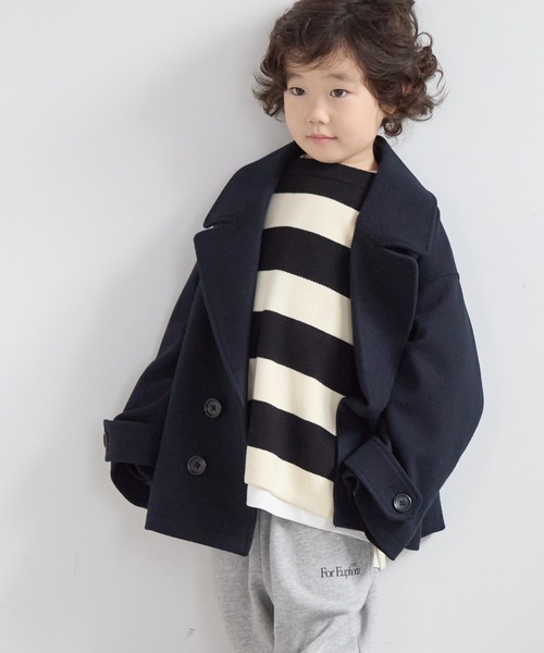 LOWRYS FARM(ローリーズファーム)の「ウールライクPコート 494516(ピーコート・キッズ・ネイビー/チャコールグレー・110cm/120cm/130cm/140cm/150cm)」の21枚目の写真