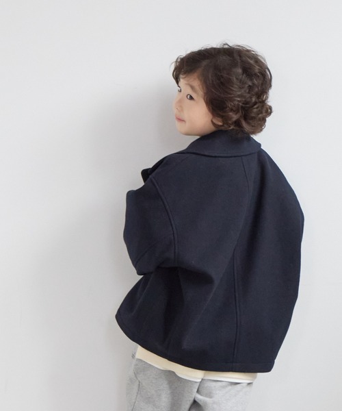 LOWRYS FARM(ローリーズファーム)の「ウールライクPコート 494516(ピーコート・キッズ・ネイビー/チャコールグレー・110cm/120cm/130cm/140cm/150cm)」の22枚目の写真