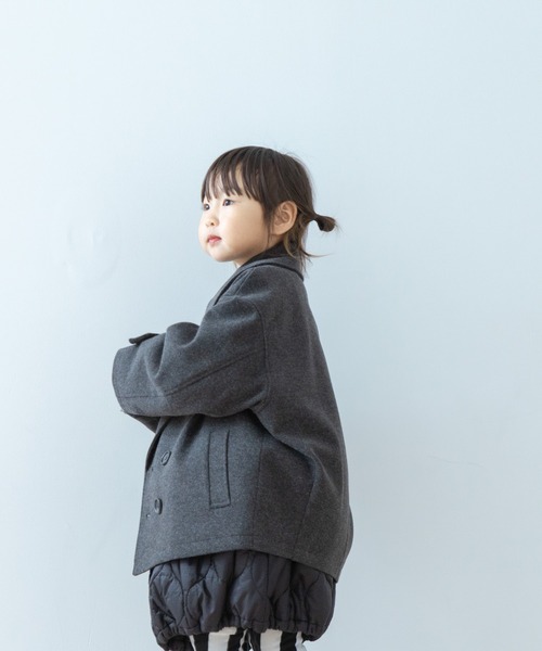 LOWRYS FARM(ローリーズファーム)の「ウールライクPコート 494516(ピーコート・キッズ・ネイビー/チャコールグレー・110cm/120cm/130cm/140cm/150cm)」の17枚目の写真