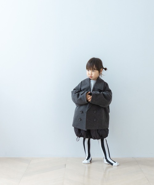 LOWRYS FARM(ローリーズファーム)の「ウールライクPコート 494516(ピーコート・キッズ・ネイビー/チャコールグレー・110cm/120cm/130cm/140cm/150cm)」の15枚目の写真