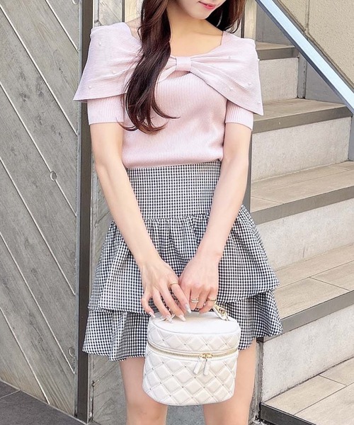 INGNI（イング）の「【WEB限定】キルティングバニティ（ショルダーバッグ・レディース・アイボリー/ブラック・-）」の5枚目の写真