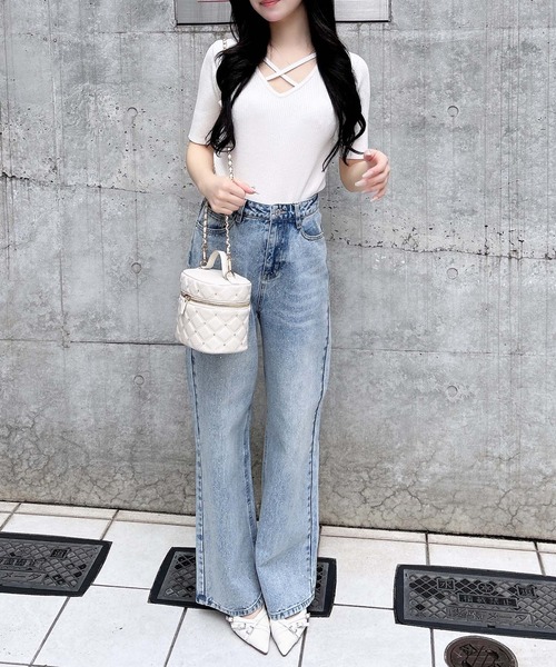 INGNI（イング）の「【WEB限定】キルティングバニティ（ショルダーバッグ・レディース・アイボリー/ブラック・-）」の6枚目の写真