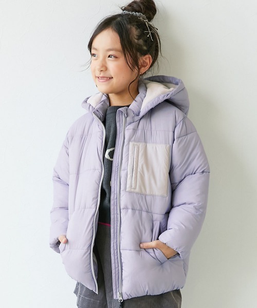 セール】洗える ファイバーダウン フードが取り外せる あったか防風