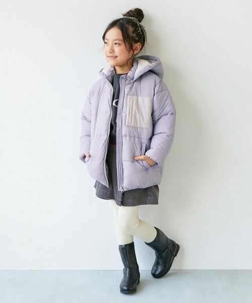 devirock(デビロック)の「洗える ファイバーダウン フードが取り外せる あったか防風 ジャケット(ダウンジャケット/コート・キッズ・サファリグリーン/ブラウン系その他/グレイッシュブルー/スミクロ/ブルー系その他/グリーン系その他・100cm/110cm/120cm/130cm/140cm/150cm/160cm)」の9枚目の写真