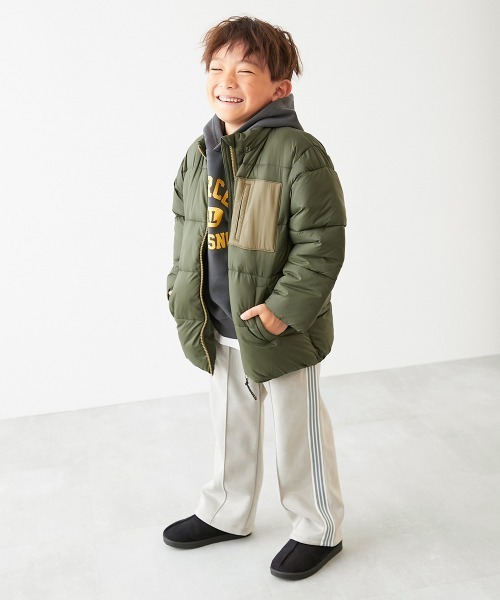 devirock(デビロック)の「洗える ファイバーダウン フードが取り外せる あったか防風 ジャケット(ダウンジャケット/コート・キッズ・サファリグリーン/ブラウン系その他/グレイッシュブルー/スミクロ/ブルー系その他/グリーン系その他・100cm/110cm/120cm/130cm/140cm/150cm/160cm)」の11枚目の写真