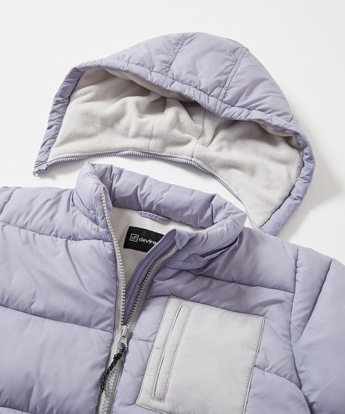 devirock(デビロック)の「洗える ファイバーダウン フードが取り外せる あったか防風 ジャケット(ダウンジャケット/コート・キッズ・サファリグリーン/ブラウン系その他/グレイッシュブルー/スミクロ/ブルー系その他/グリーン系その他・100cm/110cm/120cm/130cm/140cm/150cm/160cm)」の16枚目の写真