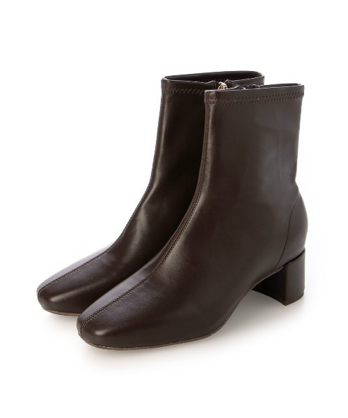 EVOL（イーボル）の「【S-LLサイズ展開・クッション入り】ソフトストレッチスクエア4.5cmショートブーツ IZ5886（ブーツ・レディース・ブラウン/アッシュグレー/ブラック系その他/ブラック・LL/L/M/S）」の13枚目の写真