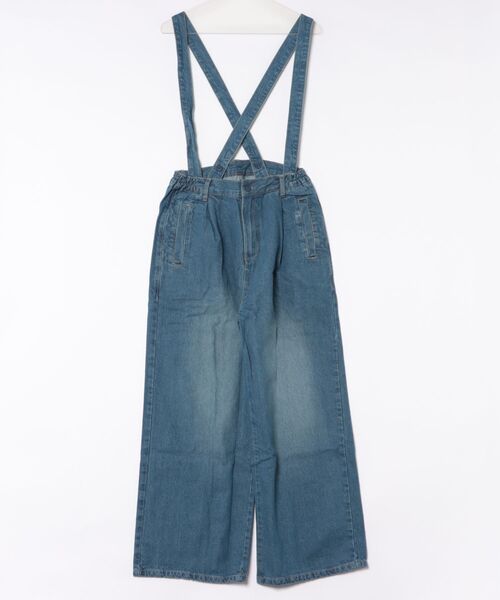 RCD(アールシーディー)の「取り外せるサスペンダーデニムワイドパンツ(デニムパンツ・レディース・ワンウォッシュ/ネイビー/ブルー・LL/L/M)」の13枚目の写真
