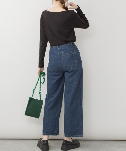 RCD(アールシーディー)の「取り外せるサスペンダーデニムワイドパンツ(デニムパンツ・レディース・ワンウォッシュ/ネイビー/ブルー・LL/L/M)」の5枚目の写真