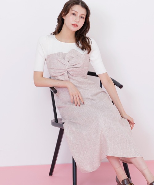 JILL by JILL STUART（ジルバイジルスチュアート）の「◇ドッキングワンピース（ワンピース・レディース・ピンク/グレー/ブラック・FREE）」の3枚目の写真
