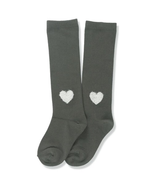 BRANSHES（ブランシェス）の「ワンポイントハイソックス（ソックス/靴下・キッズ・チャコールグレー/ラベンダー・19-21cm/16-18cm）」の4枚目の写真