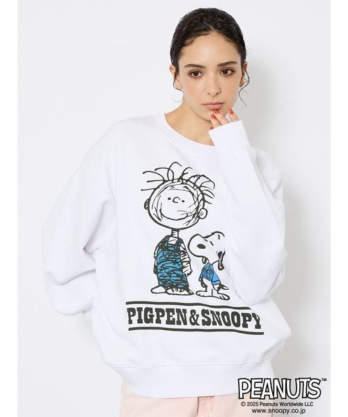 Johnbull（ジョンブル）の「【JOHNBULL/ジョンブル】VINTAGE PEANUTS 裏毛スウェット PIGPEN & SNOOPY / CHARLIE BROWN /ユニセックス/ キャラクター /スヌーピー ピーナッツ（スウェット・メンズ・ホワイト系その他2/ホワイト系その他/ホワイト系その他3・M/L）」の3枚目の写真