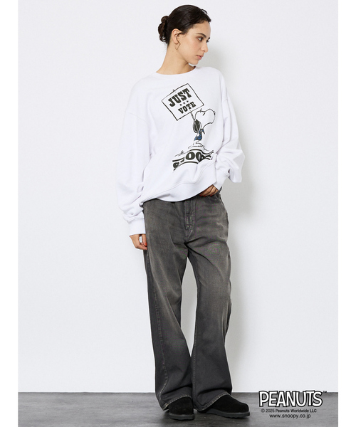 Johnbull（ジョンブル）の「【JOHNBULL/ジョンブル】VINTAGE PEANUTS 裏毛スウェット PIGPEN & SNOOPY / CHARLIE BROWN /ユニセックス/ キャラクター /スヌーピー ピーナッツ（スウェット・メンズ・ホワイト系その他2/ホワイト系その他/ホワイト系その他3・M/L）」の4枚目の写真