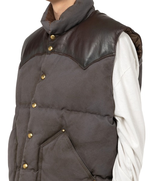 KAMIYA（カミヤ）の「"Rocky Mountain Featherbed x KAMIYA "Duck Down Vest（ベスト・メンズ・グレー・S/L/M）」の6枚目の写真