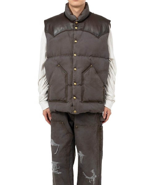 KAMIYA（カミヤ）の「"Rocky Mountain Featherbed x KAMIYA "Duck Down Vest（ベスト・メンズ・グレー・S/L/M）」の3枚目の写真