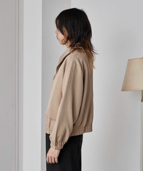 Theater code(シアターコード)の「Full-Zip Faux Layered Jacket / フルジップ フェイクレイヤード ジャケット 秋 秋服メンズ 2026年秋冬 冬服(ブルゾン・メンズ・ブラック/ベージュ・M/L)」の8枚目の写真