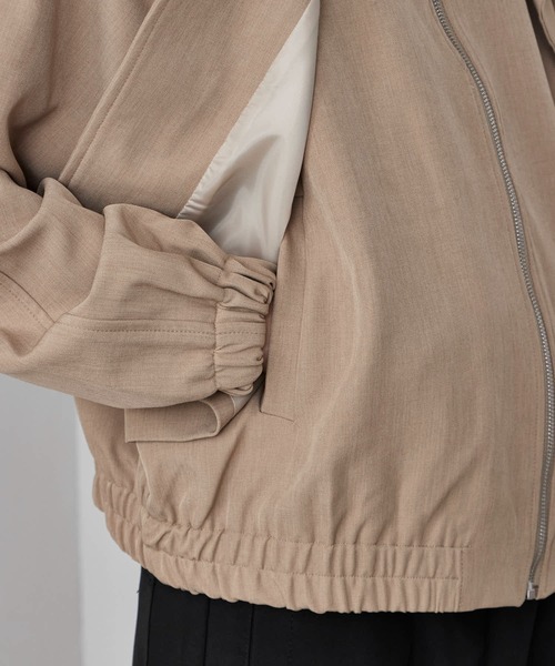 Theater code(シアターコード)の「Full-Zip Faux Layered Jacket / フルジップ フェイクレイヤード ジャケット 秋 秋服メンズ 2026年秋冬 冬服(ブルゾン・メンズ・ブラック/ベージュ・M/L)」の5枚目の写真