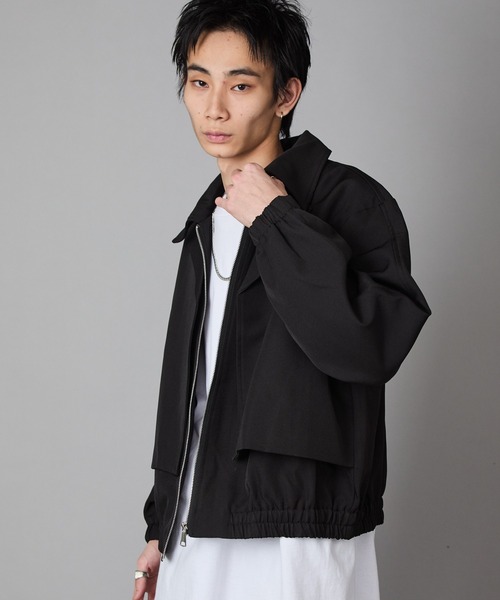 Theater code(シアターコード)の「Full-Zip Faux Layered Jacket / フルジップ フェイクレイヤード ジャケット 秋 秋服メンズ 2026年秋冬 冬服(ブルゾン・メンズ・ブラック/ベージュ・M/L)」の13枚目の写真