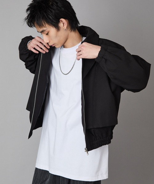 Theater code(シアターコード)の「Full-Zip Faux Layered Jacket / フルジップ フェイクレイヤード ジャケット 秋 秋服メンズ 2026年秋冬 冬服(ブルゾン・メンズ・ブラック/ベージュ・M/L)」の14枚目の写真