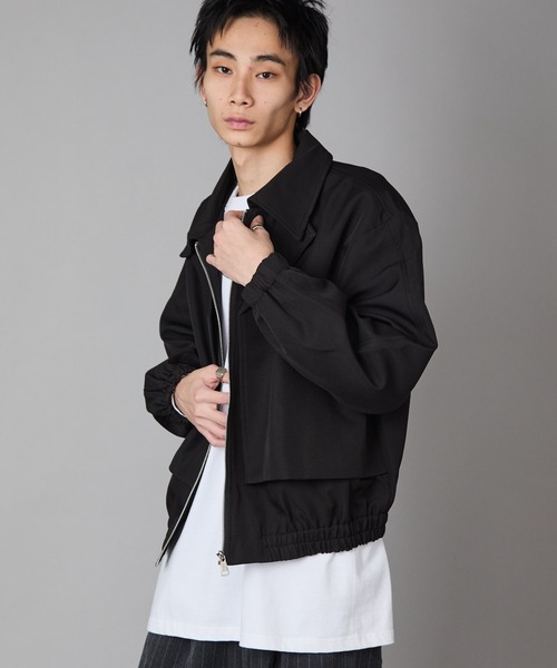 Theater code(シアターコード)の「Full-Zip Faux Layered Jacket / フルジップ フェイクレイヤード ジャケット 秋 秋服メンズ 2026年秋冬 冬服(ブルゾン・メンズ・ブラック/ベージュ・M/L)」の12枚目の写真