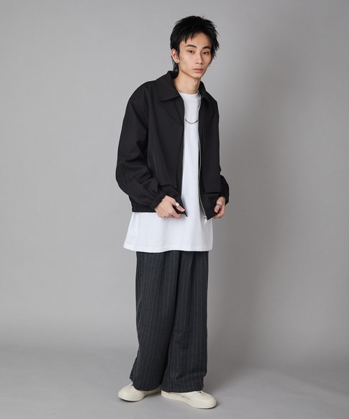 Theater code(シアターコード)の「Full-Zip Faux Layered Jacket / フルジップ フェイクレイヤード ジャケット 秋 秋服メンズ 2026年秋冬 冬服(ブルゾン・メンズ・ブラック/ベージュ・M/L)」の19枚目の写真