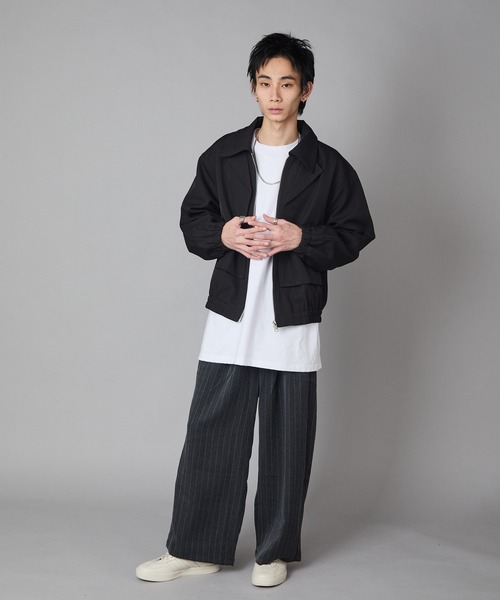 Theater code(シアターコード)の「Full-Zip Faux Layered Jacket / フルジップ フェイクレイヤード ジャケット 秋 秋服メンズ 2026年秋冬 冬服(ブルゾン・メンズ・ブラック/ベージュ・M/L)」の16枚目の写真