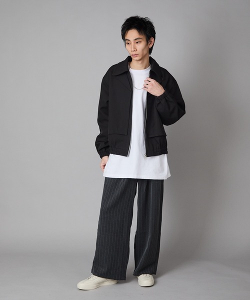 Theater code(シアターコード)の「Full-Zip Faux Layered Jacket / フルジップ フェイクレイヤード ジャケット 秋 秋服メンズ 2026年秋冬 冬服(ブルゾン・メンズ・ブラック/ベージュ・M/L)」の18枚目の写真