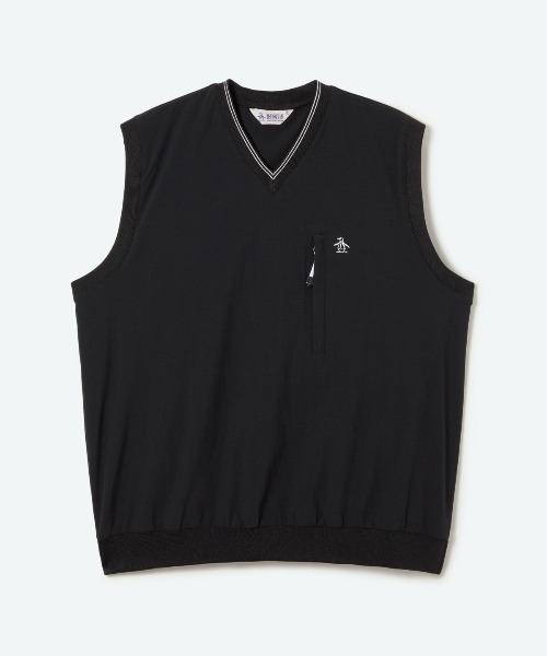 penguin BY MUNSINGWEAR(ペンギン バイ マンシングウェア)の「UTILITY NYLON RIPSTOP VEST ストレッチベスト ゴルフウェア(ベスト・メンズ・ブラック/グレー/ベージュ・XL/L/M)」の2枚目の写真