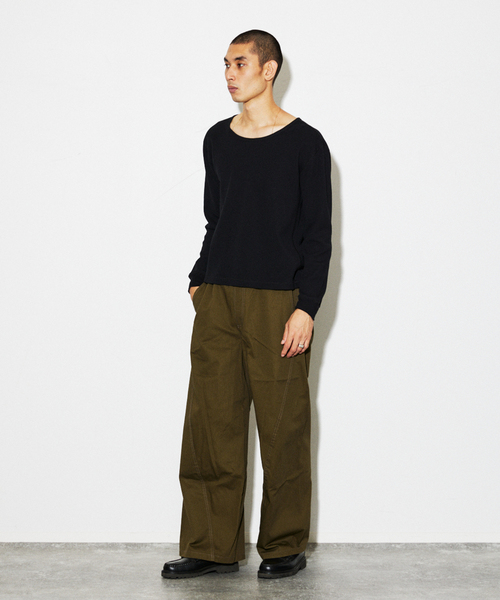 JOURNAL STANDARD（ジャーナルスタンダード）の「ワイド ネック サーマル ロンT（Tシャツ/カットソー・メンズ・ホワイト/ブラック・MEDIUM/LARGE）」の17枚目の写真