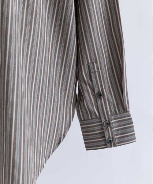 セール】Vintage Stripe Double Collar Over Shirts（シャツ/ブラウス 