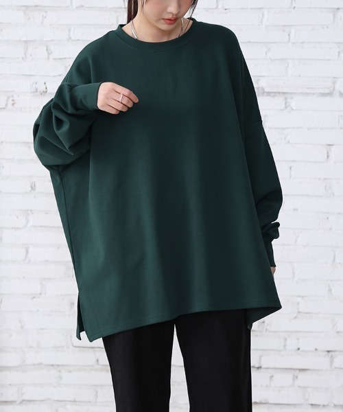 ONEP STAR(ワンピスター)の「Aラインフレアスウェット(Tシャツ/カットソー・レディース・ブラック/アイボリー/グレー/グリーン・FREE)」の4枚目の写真