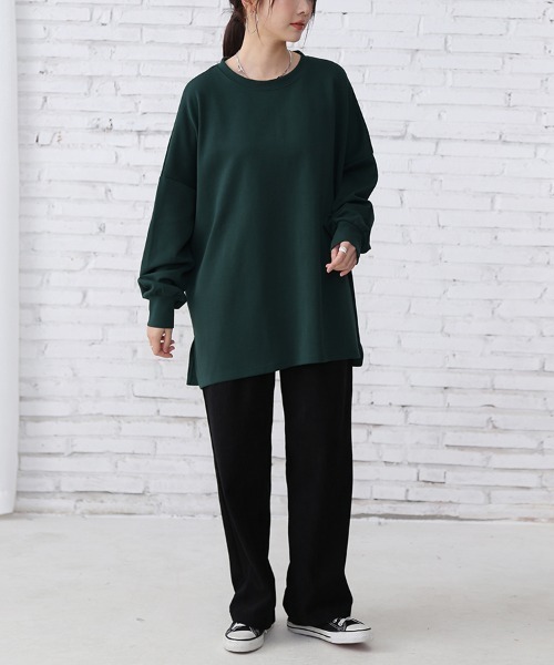 ONEP STAR(ワンピスター)の「Aラインフレアスウェット(Tシャツ/カットソー・レディース・ブラック/アイボリー/グレー/グリーン・FREE)」の9枚目の写真