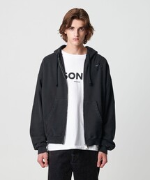 フレンチテリー ディストレスト フルジップ フーディー