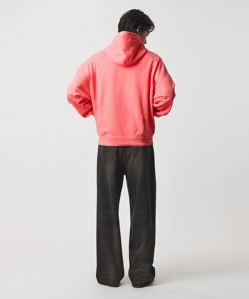 MONKEY TIME（モンキータイム）の「フレンチテリー ディストレスト フルジップ フーディー（パーカー・メンズ・ブラック/ピンク・L/XL/S/M）」の13枚目の写真