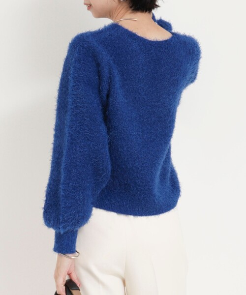 セール】ダブルフェイスシャギー2WAYプルオーバーニット（ニット