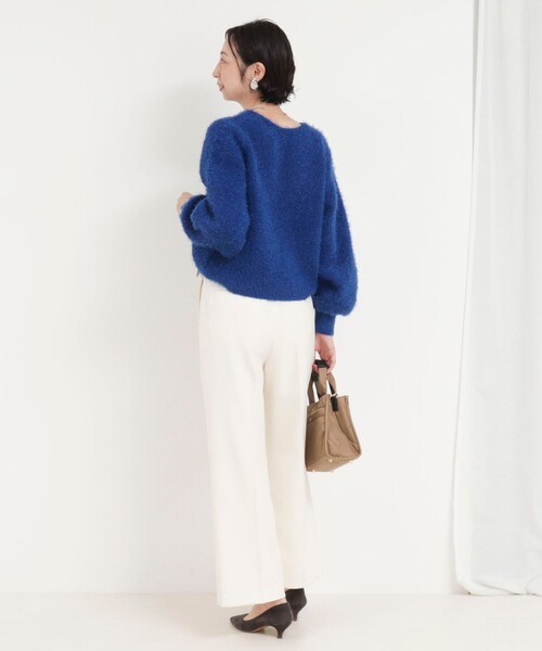 セール】ダブルフェイスシャギー2WAYプルオーバーニット（ニット