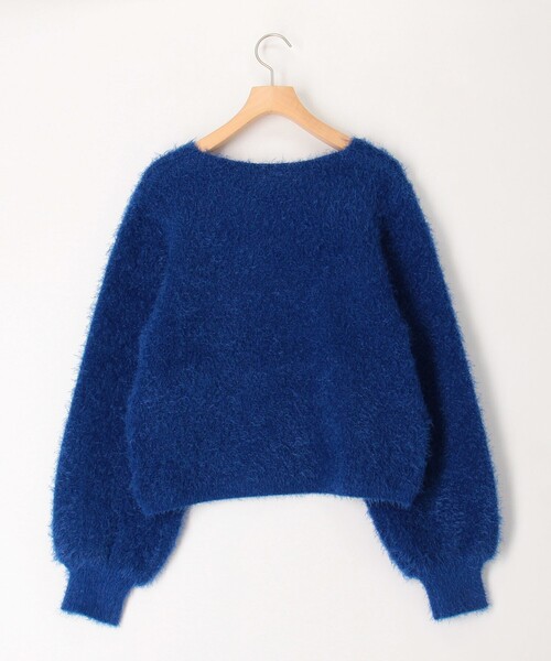 MICO COULIER（ミコクリエ）の「ダブルフェイスシャギー2WAYプルオーバーニット（ニット/セーター・レディース・ブルー/チャコールグレー/グレイッシュベージュ・38）」の21枚目の写真