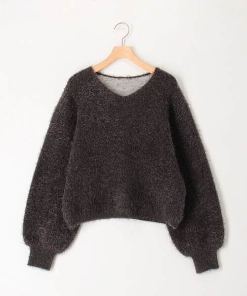 MICO COULIER（ミコクリエ）の「ダブルフェイスシャギー2WAYプルオーバーニット（ニット/セーター・レディース・ブルー/チャコールグレー/グレイッシュベージュ・38）」の22枚目の写真