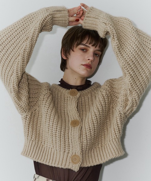 room153（ルームイチゴサン）の「2wayチャンキークロップドニット