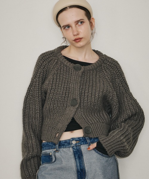 AND MARY クロップドニット ジップデザインクロップドニットトップス[品番：MKSW0060846]｜RESEXXY