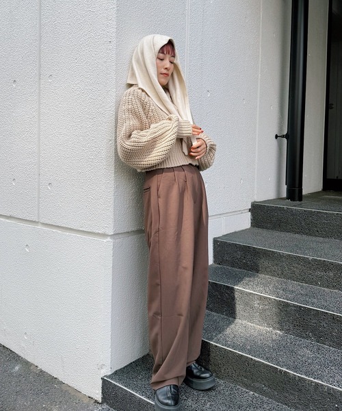 room153（ルームイチゴサン）の「2wayチャンキークロップドニット（ニット/セーター・レディース・チャコールグレー/ベージュ・FREE）」の20枚目の写真