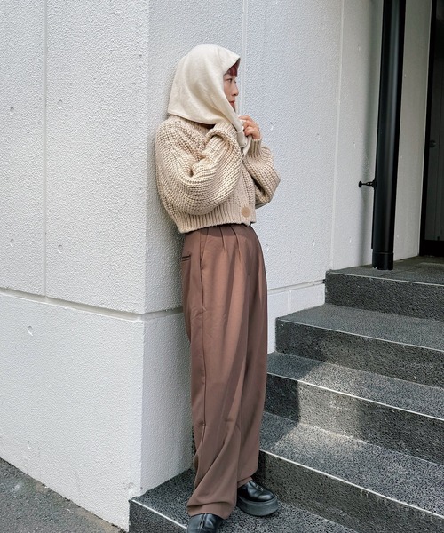 room153（ルームイチゴサン）の「2wayチャンキークロップドニット（ニット/セーター・レディース・チャコールグレー/ベージュ・FREE）」の21枚目の写真