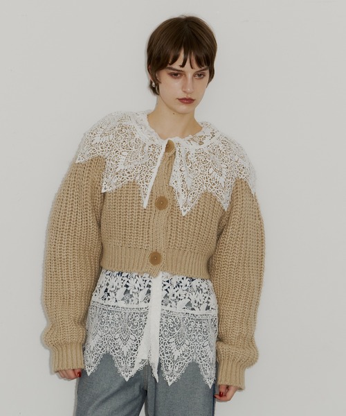 room153（ルームイチゴサン）の「2wayチャンキークロップドニット（ニット/セーター・レディース・チャコールグレー/ベージュ・FREE）」の18枚目の写真